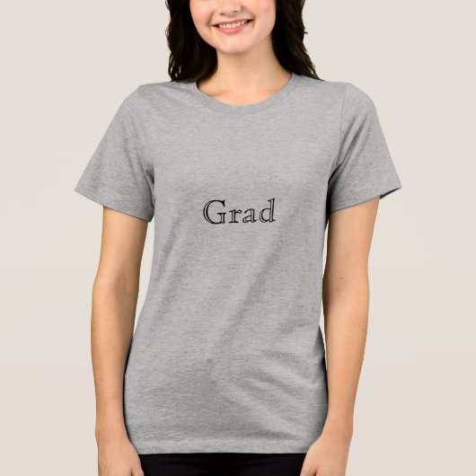 Grau Grad Tri-Blend Shirt (Vorderseite)
