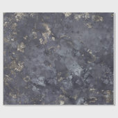 Grau-Grafit-Sepia-Blütengrungy-Hütte Geschenkpapier (Flach)