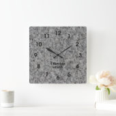 Grau-Granit-Stil Muster Acryl-Wand-Uhr Quadratische Wanduhr (Zuhause)