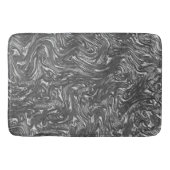 Grau-Graphit gebogene grobe Textur Badematte (Vorderseite)