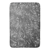 Grau-Graphit gebogene grobe Textur Badematte (Vorderseite Vertikal)