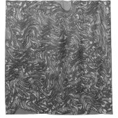 Grau-Graphit gebogene grobe Textur Duschvorhang (Vorderseite)
