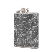 Grau-Graphit gebogene grobe Textur Flachmann (Links)