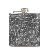 Grau-Graphit gebogene grobe Textur Flachmann (Vorderseite)