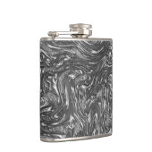 Grau-Graphit gebogene grobe Textur Flachmann (Rechts)