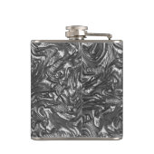 Grau-Graphit gebogene grobe Textur Flachmann (Rückseite)