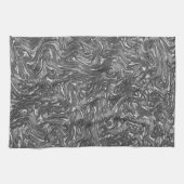 Grau-Graphit gebogene grobe Textur Geschirrtuch (Horizontal)