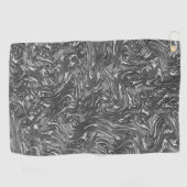 Grau-Graphit gebogene grobe Textur Golfhandtuch (Horizontal)