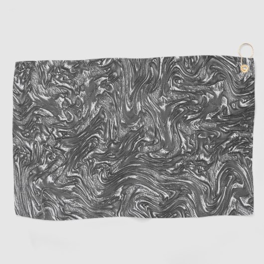Grau-Graphit gebogene grobe Textur Golfhandtuch (Horizontal)