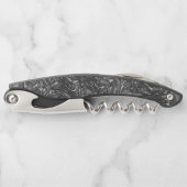 Grau-Graphit gebogene grobe Textur Kellnermesser (Vorderseite)