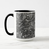 Grau-Graphit gebogene grobe Textur Tasse (Links)