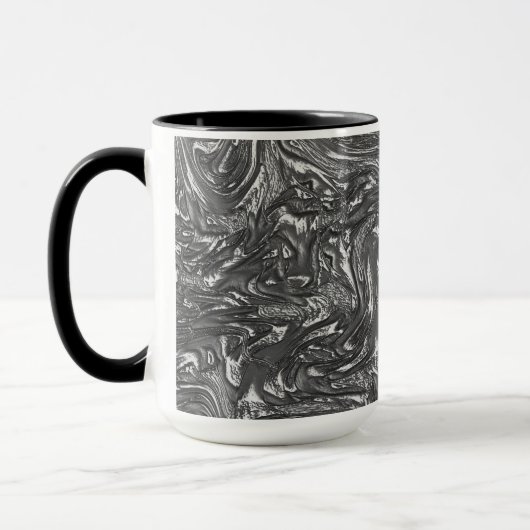Grau-Graphit gebogene grobe Textur Tasse (Links)