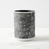 Grau-Graphit gebogene grobe Textur Tasse (Zentrum)