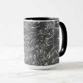 Grau-Graphit gebogene grobe Textur Tasse (VorderseiteRechts)