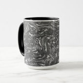 Grau-Graphit gebogene grobe Textur Tasse (Vorderseite Links)