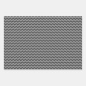 Grau & Grau Mehrfach-Muster-Geschenkpapierbögen Geschenkpapier Set (Vorderseite 2)