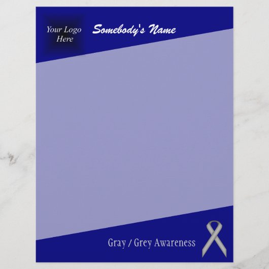 Grau / Grau Standard Ribbon von Kenneth Yoncich (Vorderseite)