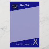 Grau / Grau Standard Ribbon von Kenneth Yoncich Flyer (Vorne)
