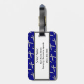Grau / Grau Standard Ribbon von Kenneth Yoncich Gepäckanhänger (Rückseite vertikal)
