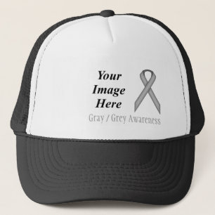 Grau / Grau Standard Ribbon von Kenneth Yoncich Truckerkappe