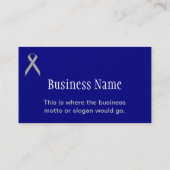 Grau / Grau Standard Ribbon von Kenneth Yoncich Visitenkarte (Rückseite)