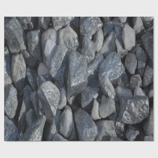 Grau-Gray Stones Geschenkpapier (Flach)