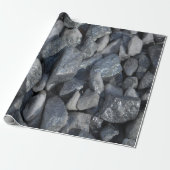 Grau-Gray Stones Geschenkpapier (Ungerollt)