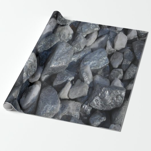 Grau-Gray Stones Geschenkpapier (Ungerollt)