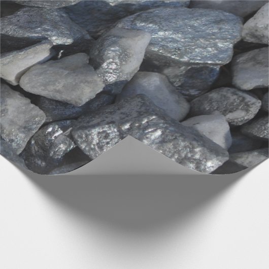 Grau-Gray Stones Geschenkpapier (Ecke)