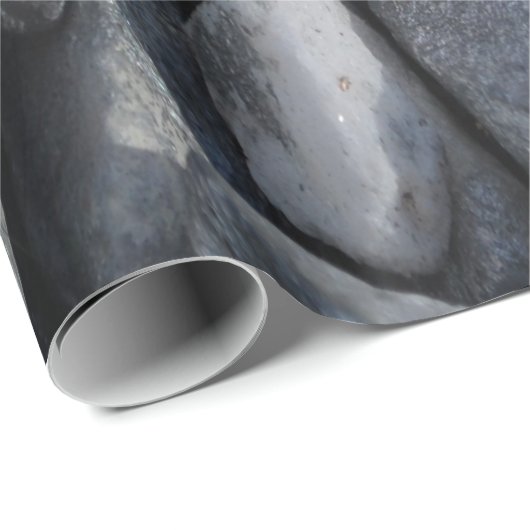 Grau-Gray Stones Geschenkpapier (Rolleneckpunkt)