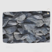 Grau-Gray Stones Golfhandtuch (Horizontal)