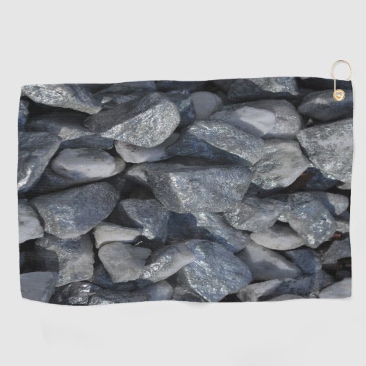 Grau-Gray Stones Golfhandtuch (Horizontal)