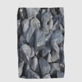 Grau-Gray Stones Golfhandtuch (Vorderseite)