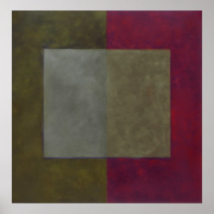 grau, grün auf rot poster