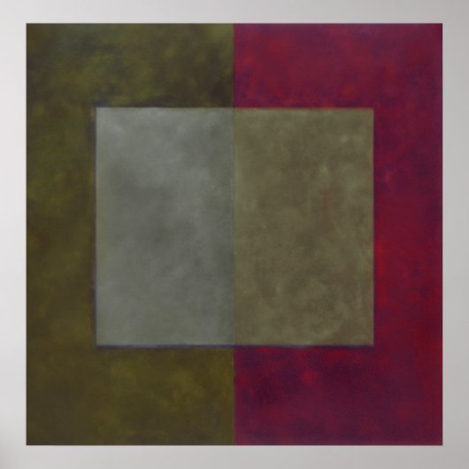 grau, grün auf rot poster (Vorne)