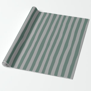 Grau-Grün & Grau schräge Streifen Geschenkpapier