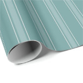 Grau Grün & Hellgrau Grün Streifen Geschenkpapier (Rolleneckpunkt)