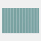 Grau Grün & Hellgrau Grün Streifen Geschenkpapier Set (Vorderseite 3)