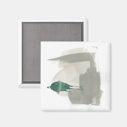 Grau-Grüne Gesten Magnet (Vorderseite/Rückseite)