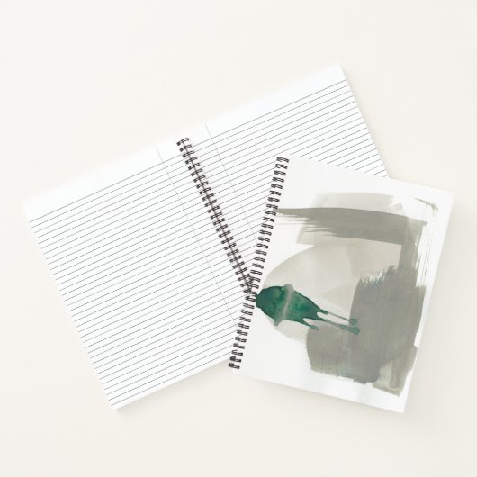 Grau-Grüne Gesten Notizblock (Innenseite)