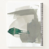 Grau-Grüne Gesten Notizblock (Rückseite)