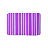 Grau-grüne Streifen auf Hübschen Lila Streifen Badematte (Vorderseite)