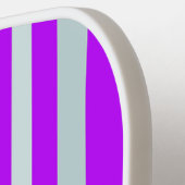 Grau-grüne Streifen auf Hübschen Lila Streifen Pickleball Schläger (Linke Seite)