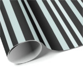 Grau-grüne Streifen auf schwarzen Streifen Geschenkpapier (Rolleneckpunkt)