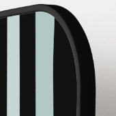 Grau-grüne Streifen auf schwarzen Streifen Pickleball Schläger (Linke Seite)