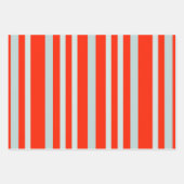 Grau-grüne Streifen der roten Linie Geschenkpapier Set (Vorderseite)