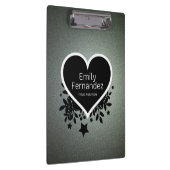 Grau-grünes Glitzer-Muster Klemmbrett (Rechts)