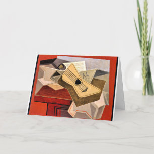 Grau - Guitar und Newspaper Karte