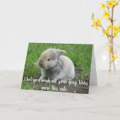 Grau Hair Funny Age Bunny Birthday Karte (Gelbe Blume)