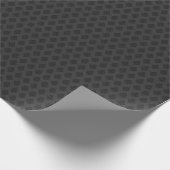 Grau Halloween Damask Wrapping Paper Geschenkpapier (Ecke)